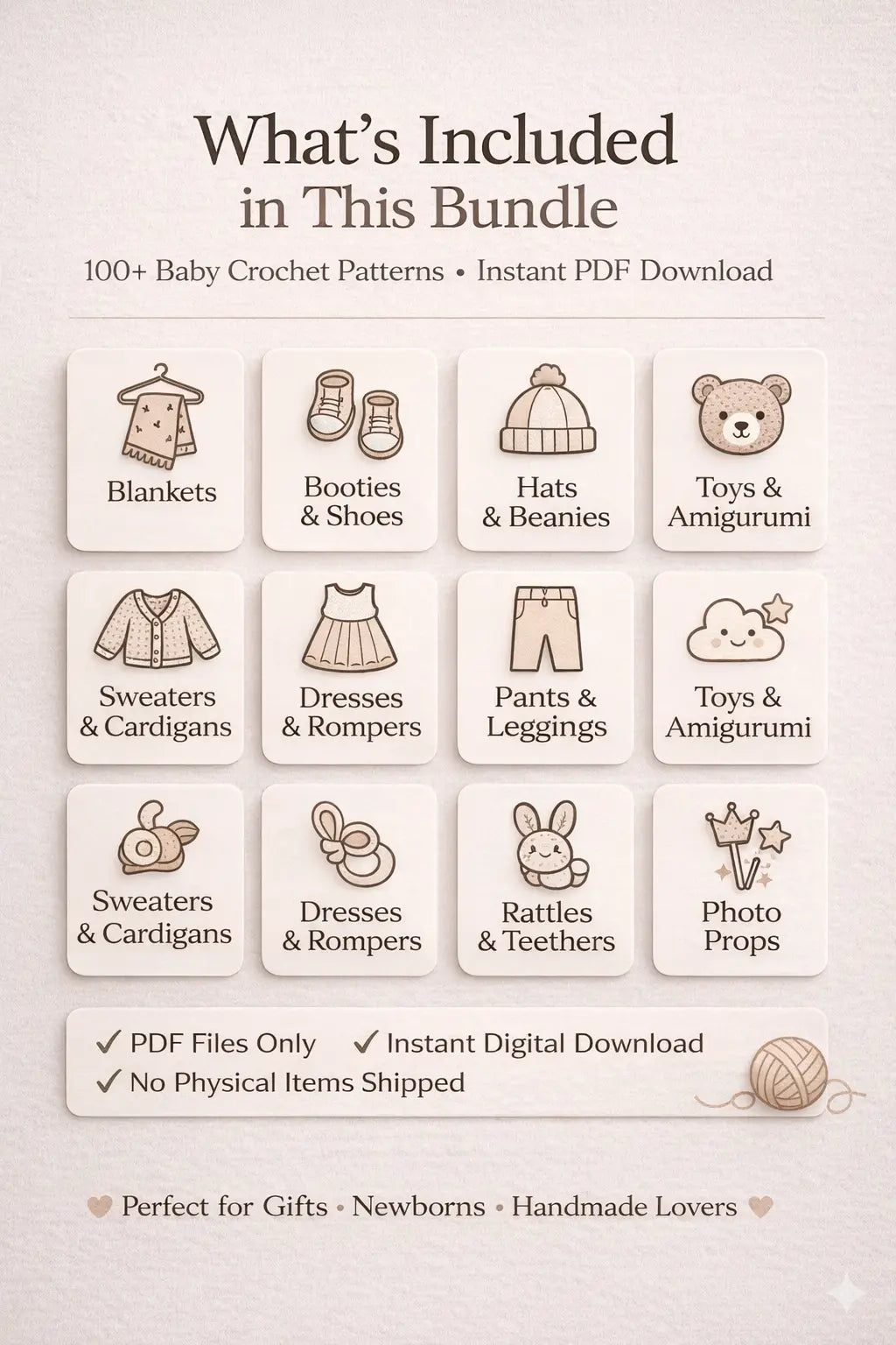 100+ Baby Crochet Patterns Bundle