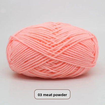 Five-Strand Milk Cotton Yarn for Knitting and DIY Crafts