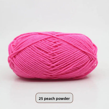 Five-Strand Milk Cotton Yarn for Knitting and DIY Crafts