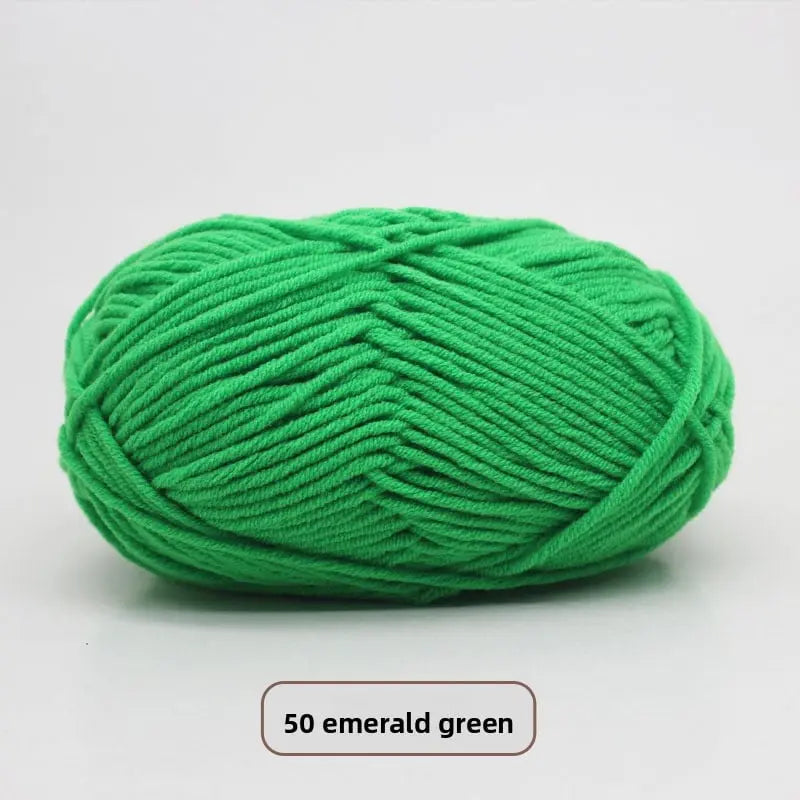 Five-Strand Milk Cotton Yarn for Knitting and DIY Crafts