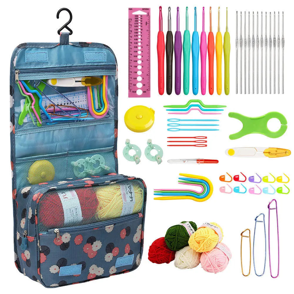 Crochet hanging storage bag