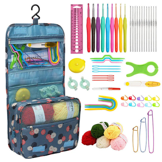 Crochet hanging storage bag
