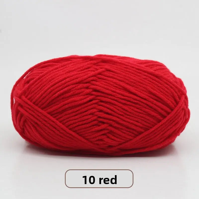 Five-Strand Milk Cotton Yarn for Knitting and DIY Crafts