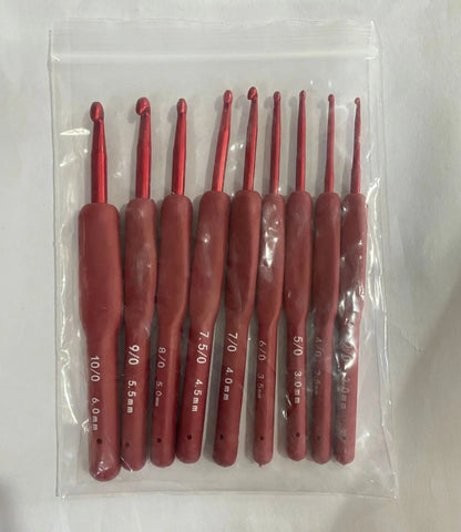 Red crochet DIY hand-weaving tool