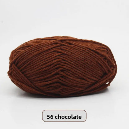 Five-Strand Milk Cotton Yarn for Knitting and DIY Crafts