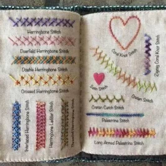 Embroidery Stitch Guide Book with Needlework Kit