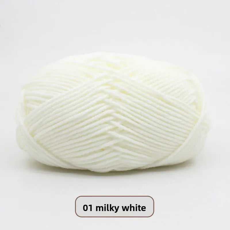 Five-Strand Milk Cotton Yarn for Knitting and DIY Crafts