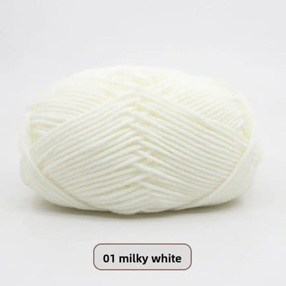 Five-Strand Milk Cotton Yarn for Knitting and DIY Crafts