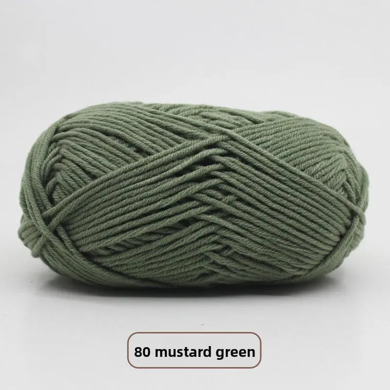 Five-Strand Milk Cotton Yarn for Knitting and DIY Crafts