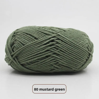 Five-Strand Milk Cotton Yarn for Knitting and DIY Crafts