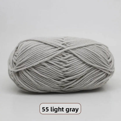 Five-Strand Milk Cotton Yarn for Knitting and DIY Crafts