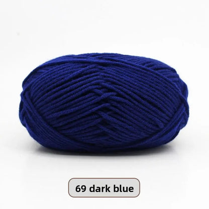 Five-Strand Milk Cotton Yarn for Knitting and DIY Crafts