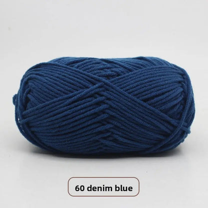 Five-Strand Milk Cotton Yarn for Knitting and DIY Crafts