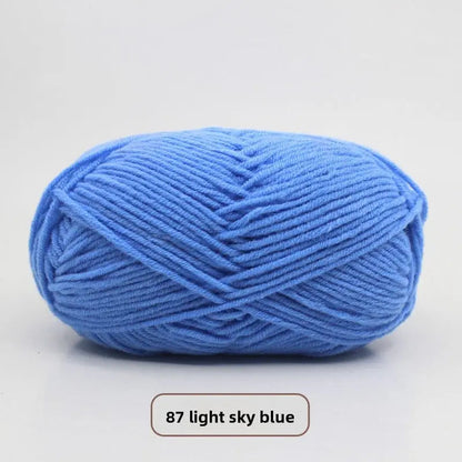 Five-Strand Milk Cotton Yarn for Knitting and DIY Crafts