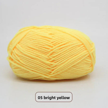 Five-Strand Milk Cotton Yarn for Knitting and DIY Crafts