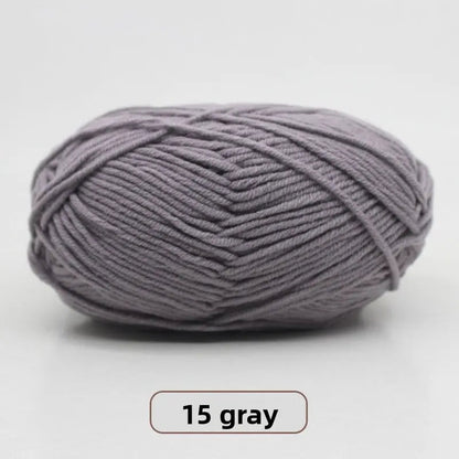 Five-Strand Milk Cotton Yarn for Knitting and DIY Crafts