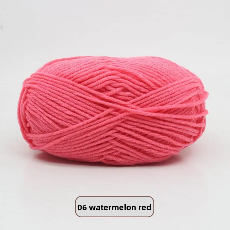 Five-Strand Milk Cotton Yarn for Knitting and DIY Crafts