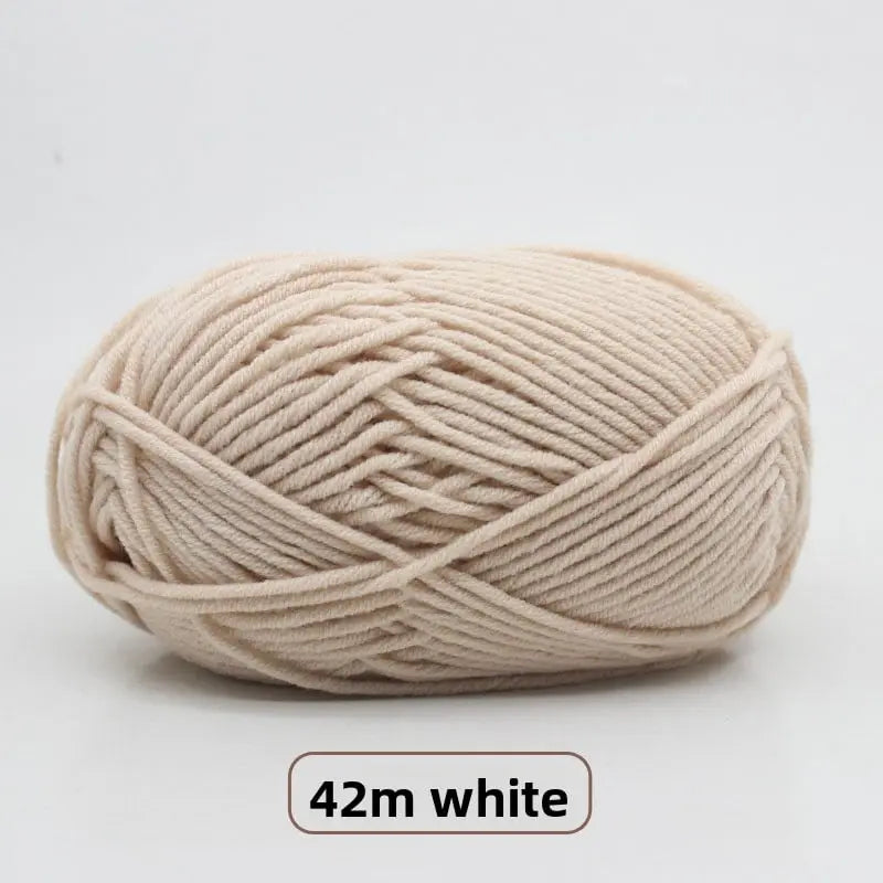 Five-Strand Milk Cotton Yarn for Knitting and DIY Crafts