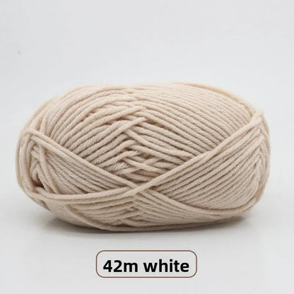 Five-Strand Milk Cotton Yarn for Knitting and DIY Crafts