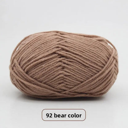 Five-Strand Milk Cotton Yarn for Knitting and DIY Crafts