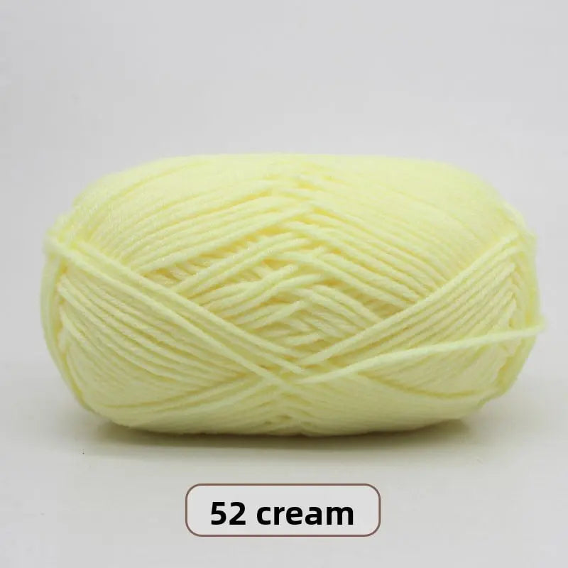 Five-Strand Milk Cotton Yarn for Knitting and DIY Crafts