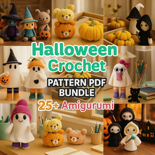 🎃 25+ Halloween Amigurumi Patterns (PDF Bundle)