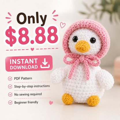 Mini Goose Crochet Pattern – Cute No-Sew Plush PDF