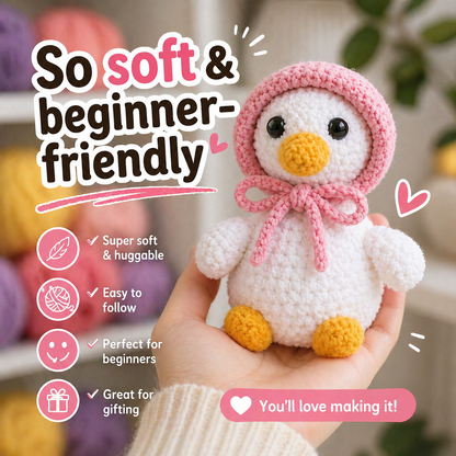 Mini Goose Crochet Pattern – Cute No-Sew Plush PDF