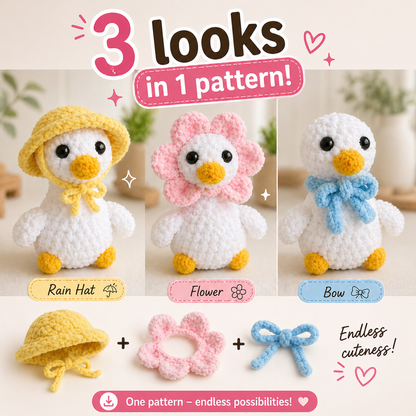 Mini Goose Crochet Pattern – Cute No-Sew Plush PDF
