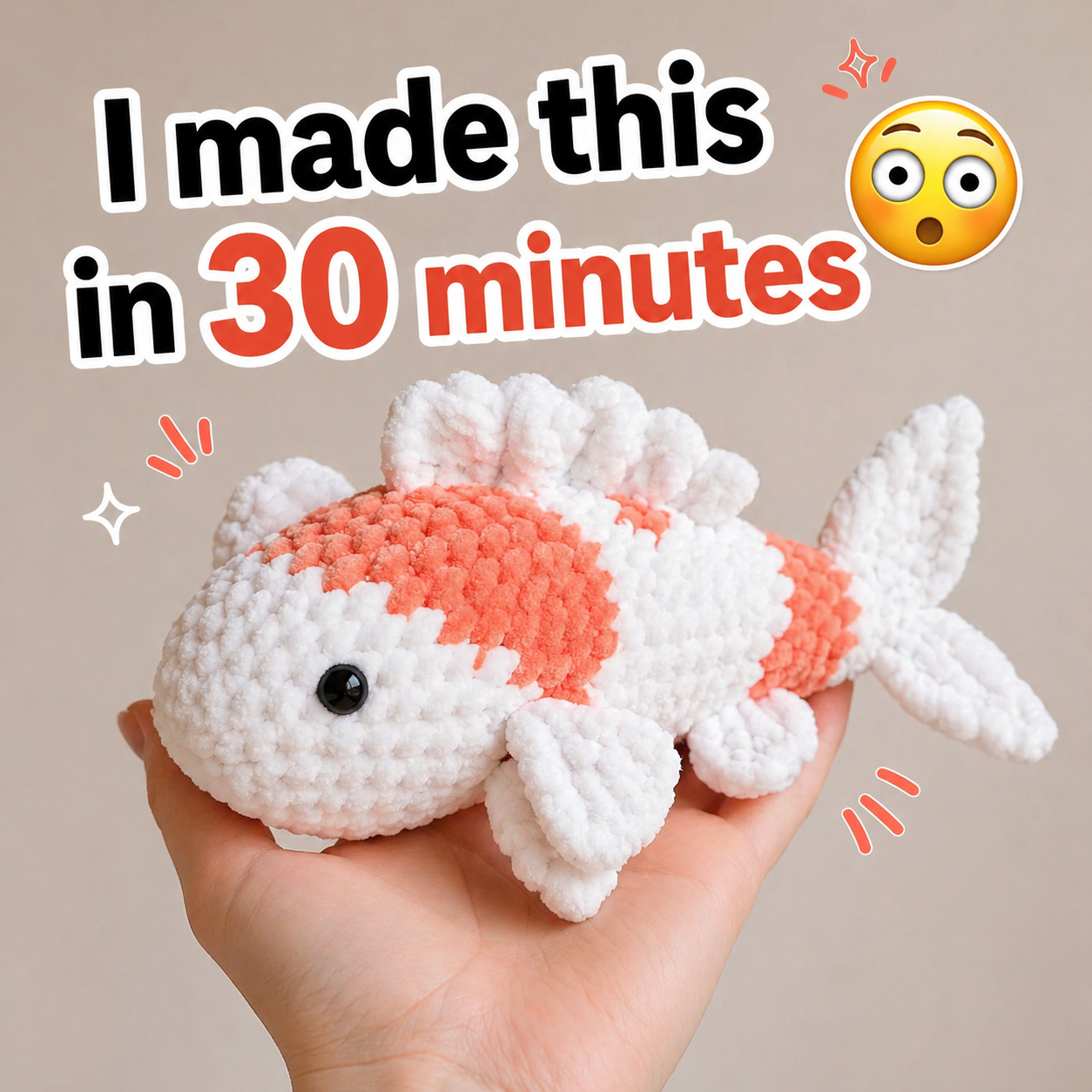 Cute Koi Fish Crochet Pattern (PDF)