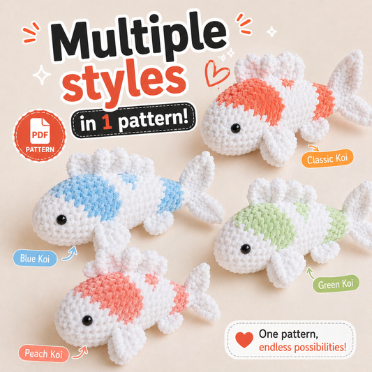 Cute Koi Fish Crochet Pattern (PDF)