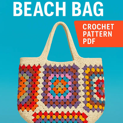 Granny Square Beach Bag Crochet Pattern