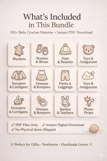 100+ Baby Crochet Patterns Bundle