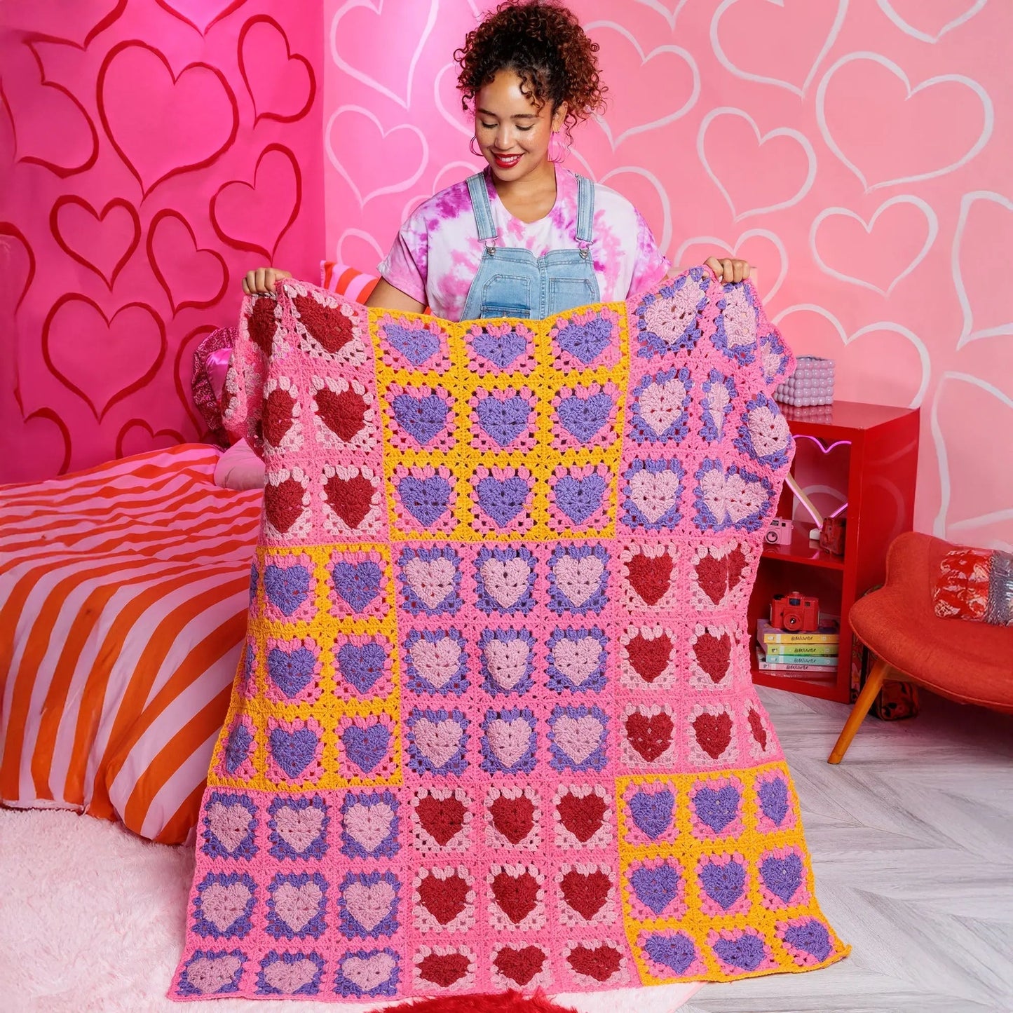 Red Heart Crochet Lots ’O Love Blanket