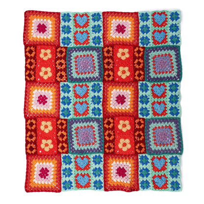 Red Heart Positively Zany Crochet Blanket