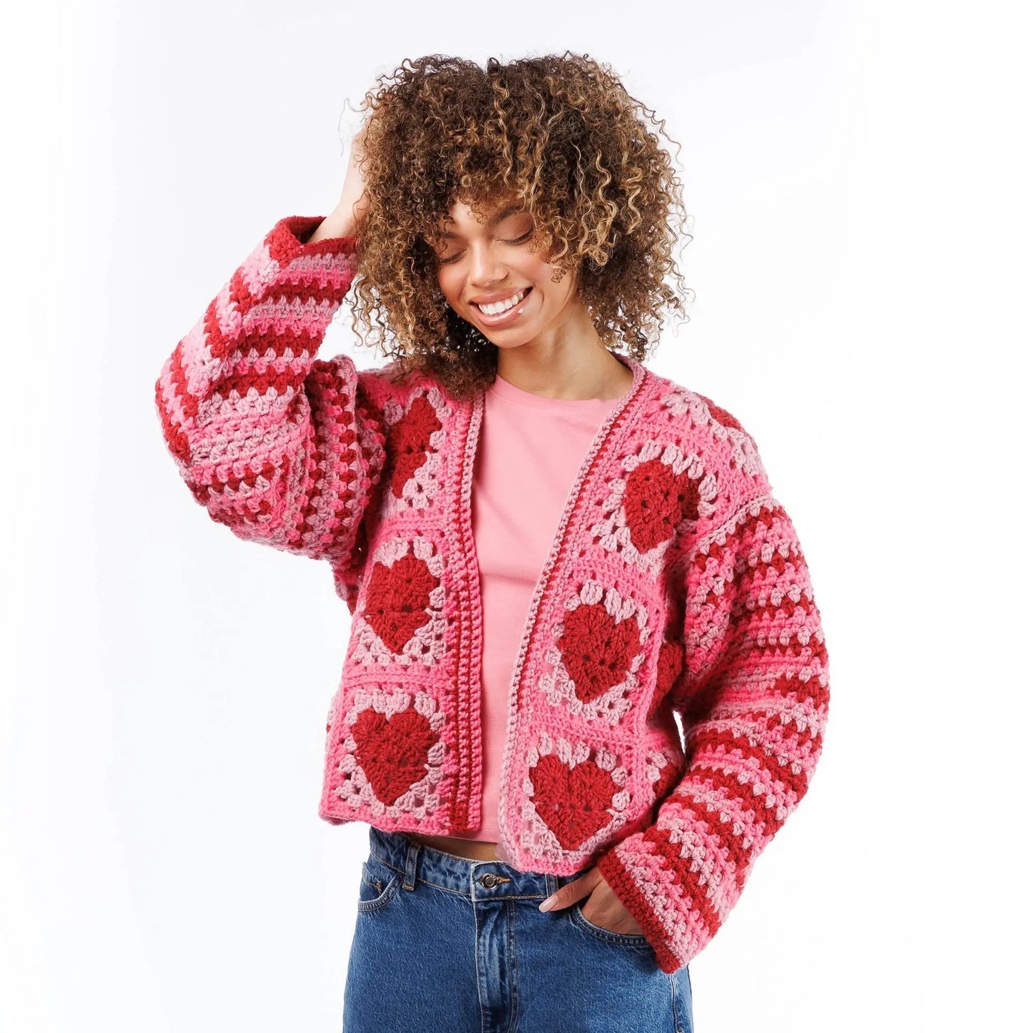 Red Heart Crochet Party Hearty Cardi