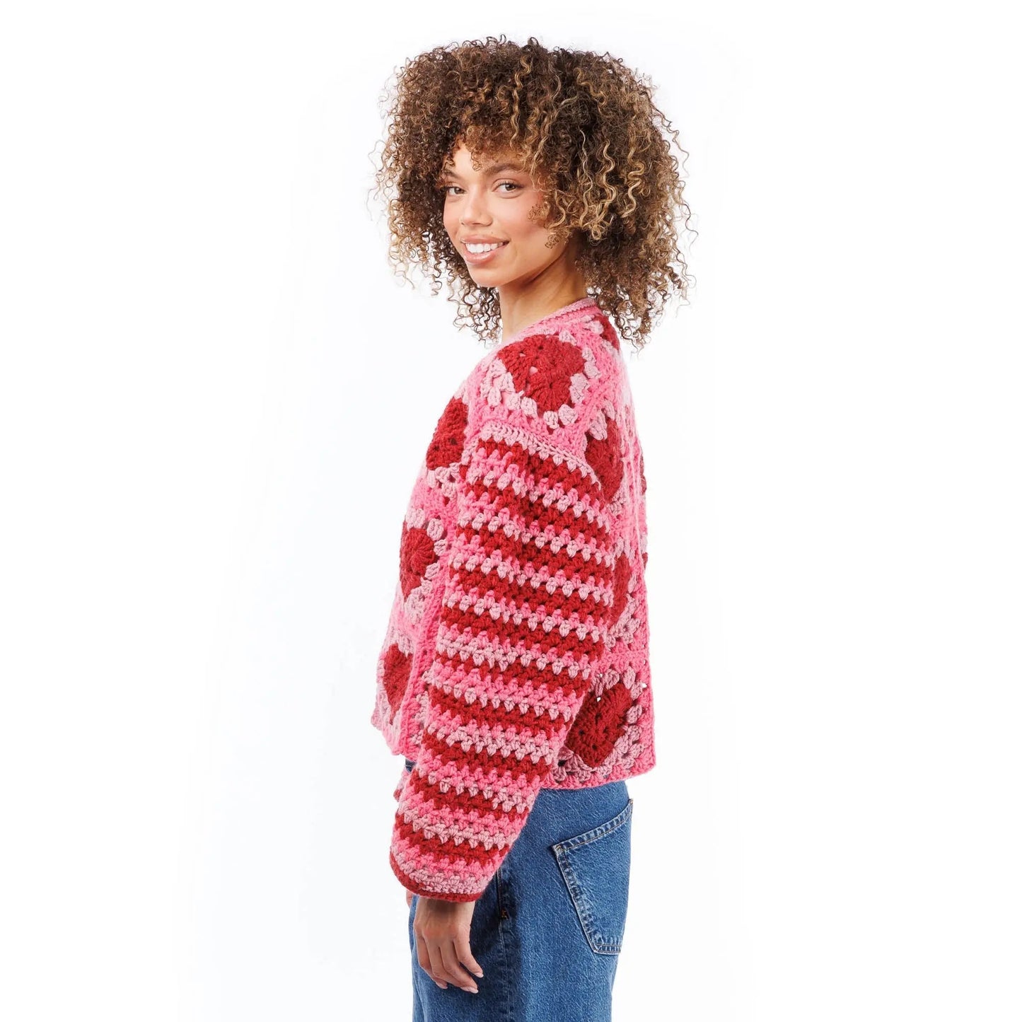 Red Heart Crochet Party Hearty Cardi