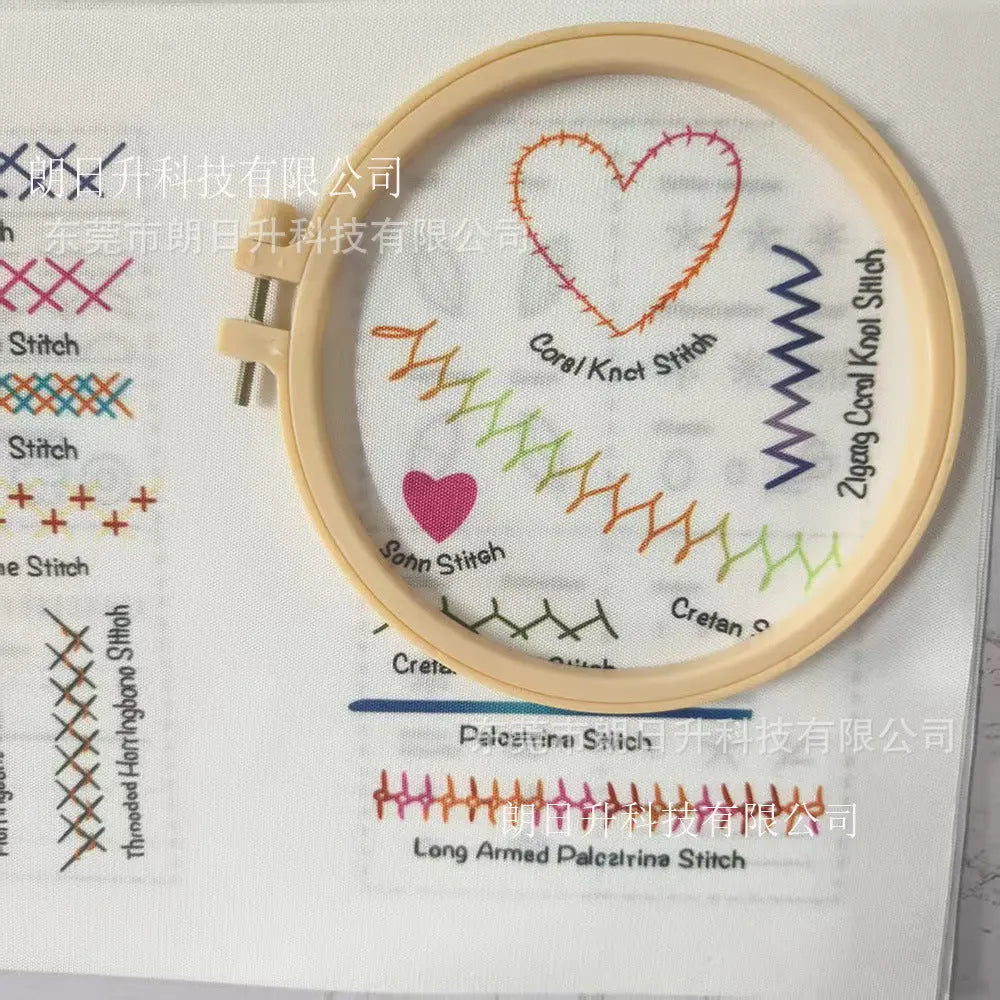 Embroidery Stitch Guide Book with Needlework Kit