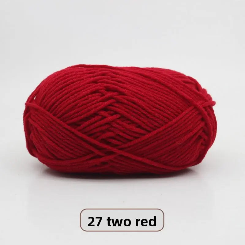 Five-Strand Milk Cotton Yarn for Knitting and DIY Crafts