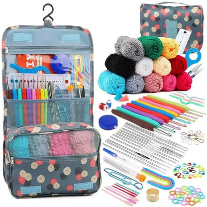 Crochet hanging storage bag