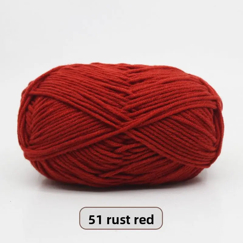 Five-Strand Milk Cotton Yarn for Knitting and DIY Crafts