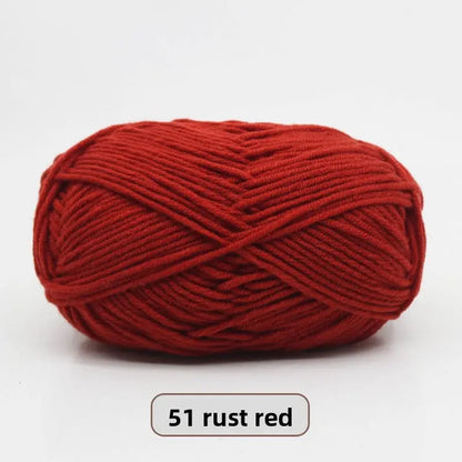 Five-Strand Milk Cotton Yarn for Knitting and DIY Crafts
