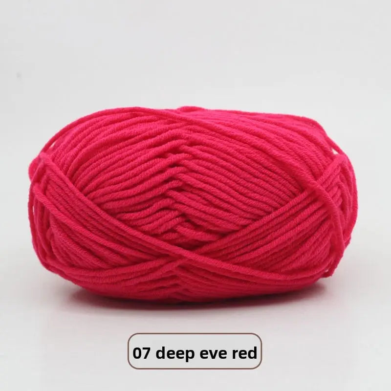 Five-Strand Milk Cotton Yarn for Knitting and DIY Crafts