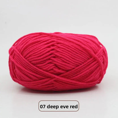 Five-Strand Milk Cotton Yarn for Knitting and DIY Crafts