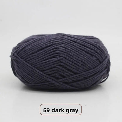 Five-Strand Milk Cotton Yarn for Knitting and DIY Crafts