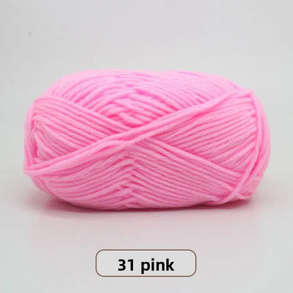 Five-Strand Milk Cotton Yarn for Knitting and DIY Crafts