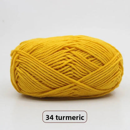 Five-Strand Milk Cotton Yarn for Knitting and DIY Crafts