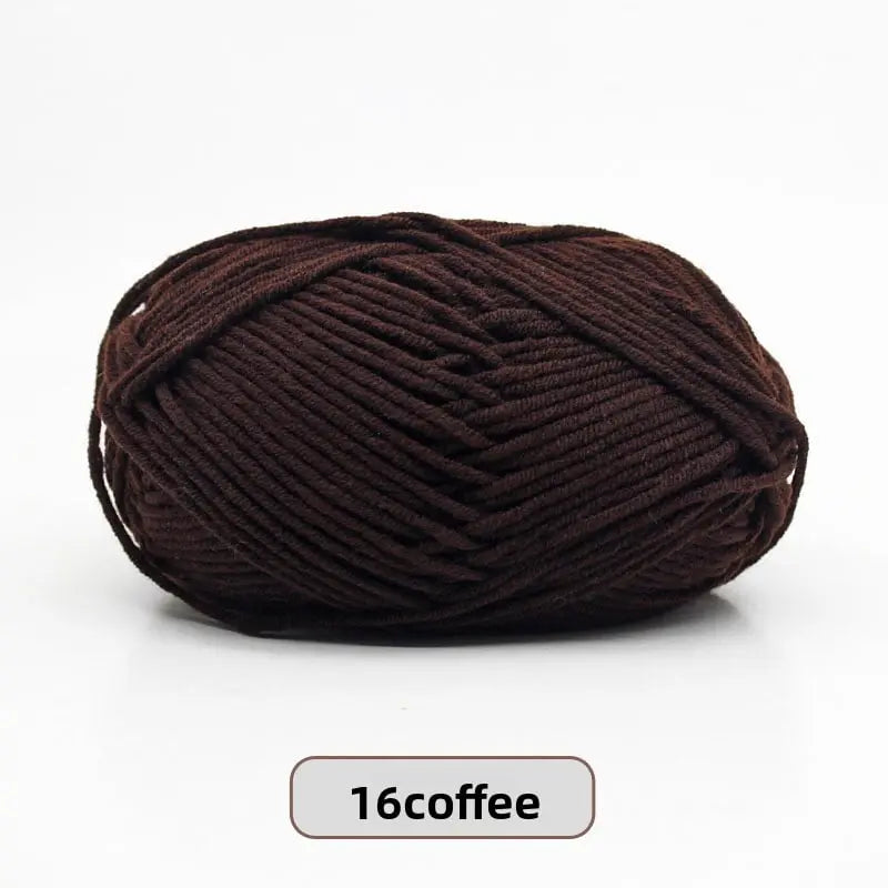 Five-Strand Milk Cotton Yarn for Knitting and DIY Crafts
