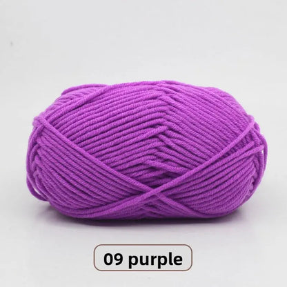 Five-Strand Milk Cotton Yarn for Knitting and DIY Crafts