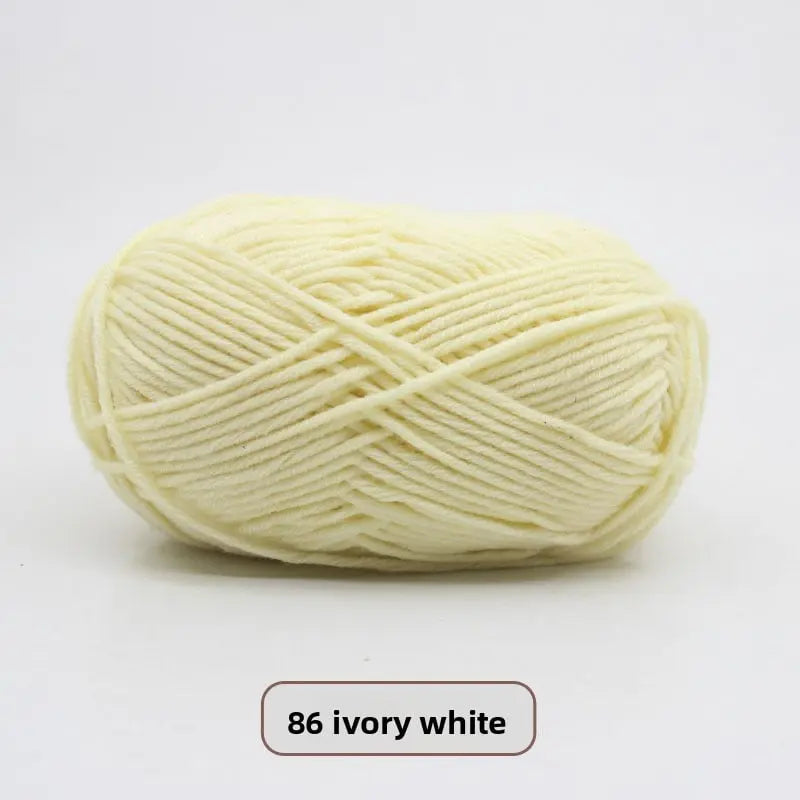 Five-Strand Milk Cotton Yarn for Knitting and DIY Crafts